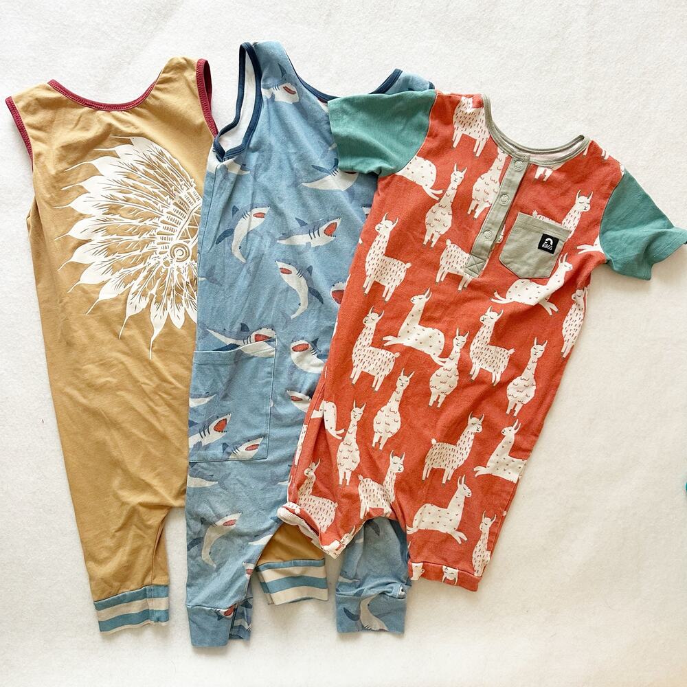 Rags Boys/Unisex Romper Bundle: 3/4y